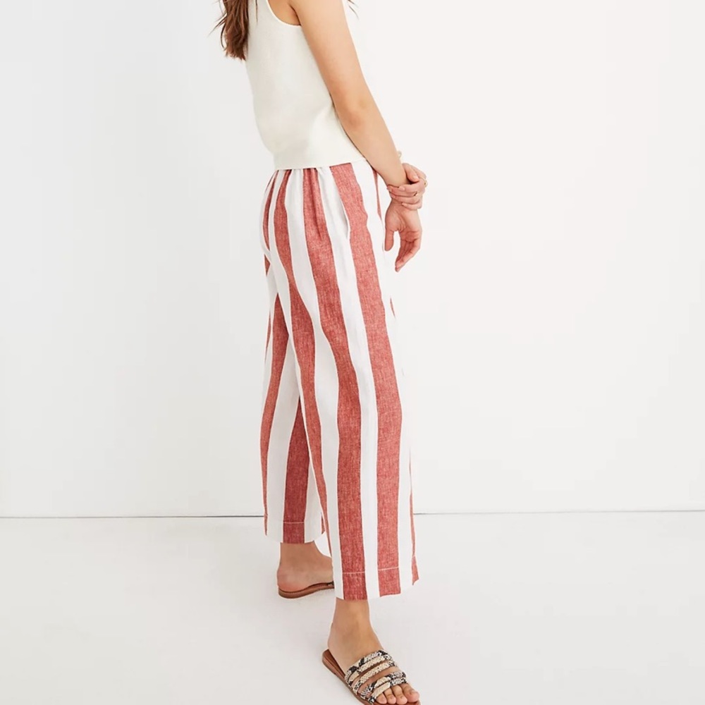 Madewell Huston Pull-On Crop Pants Bold Stripe